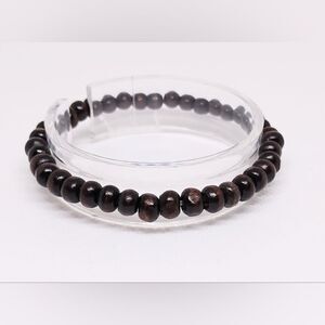 Men's bracelet beaded beads brown new e32